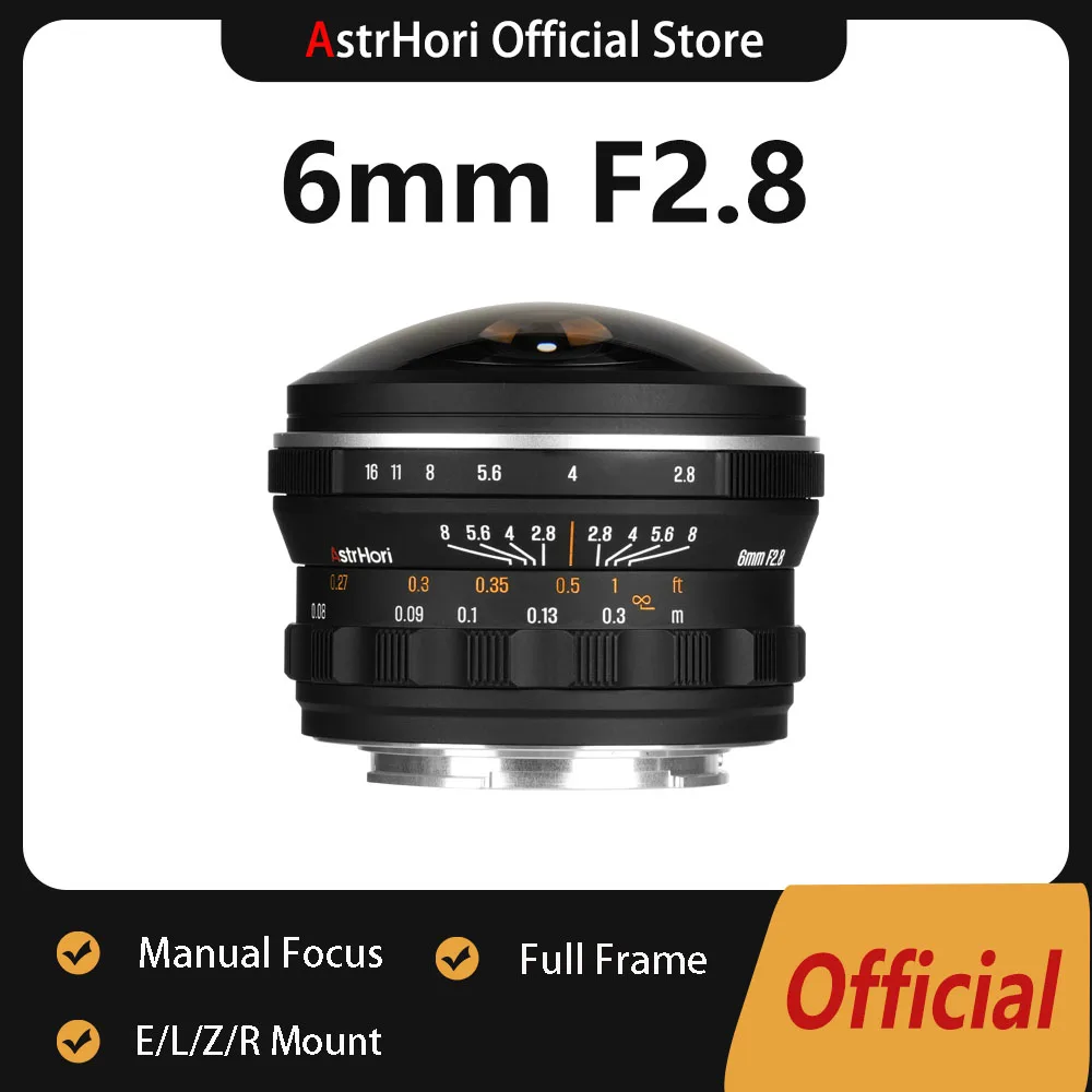 AstrHori 6.5mm F/2 Fisheye Lens (Canon RF