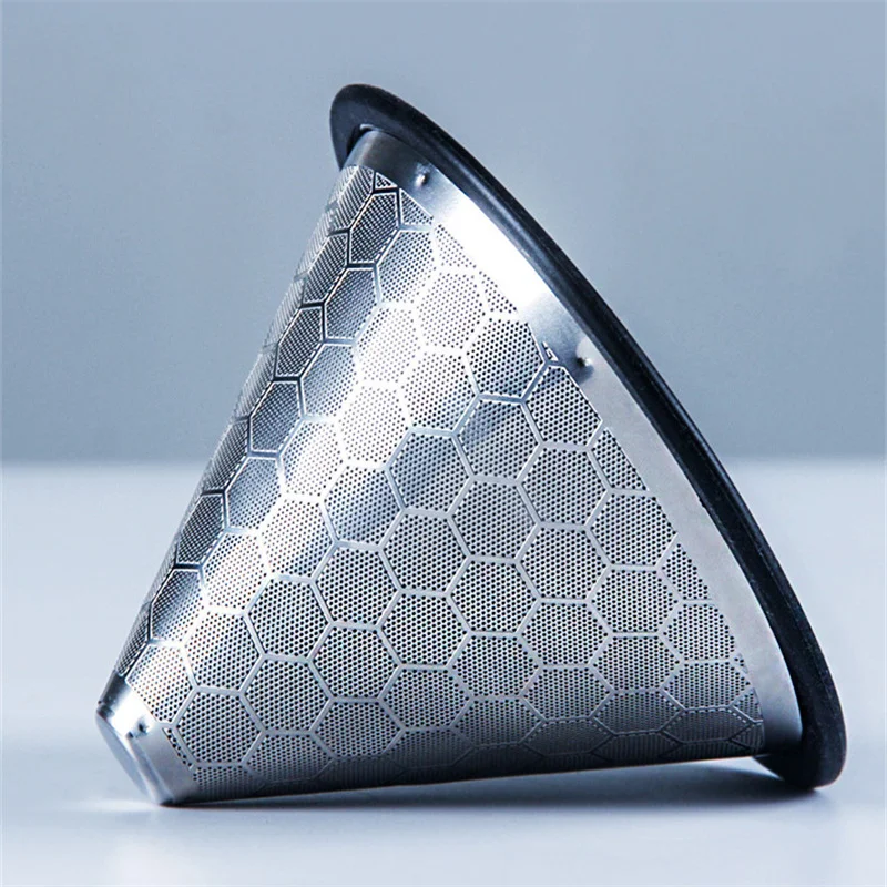 Filtro Per Caffè Riutilizzabile Wenearn | A Forma Di V | In Acciaio Inox 304 | Versatile Per Tazze E Caffettiere - 2