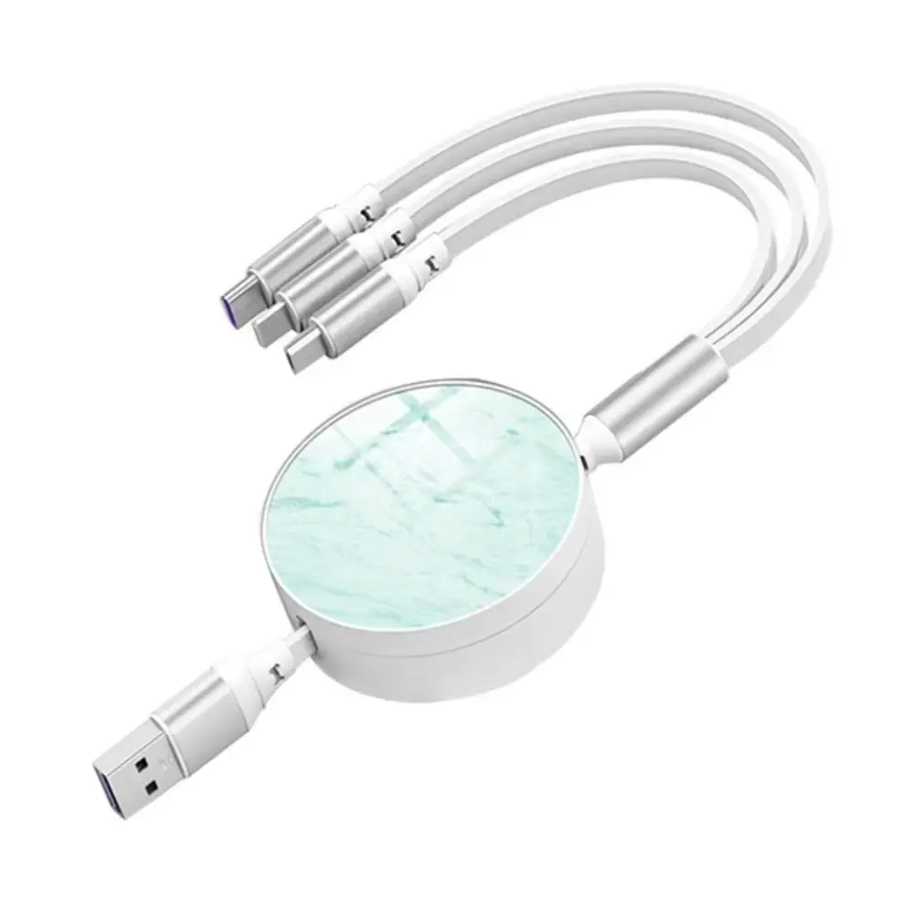 

Wire For Micro For IOS 66W 3 In 1 6A 3 In 1 Usb Charge Cord 3 In 1 Retractable Cable Charger Data Cable Retractable Power Cord