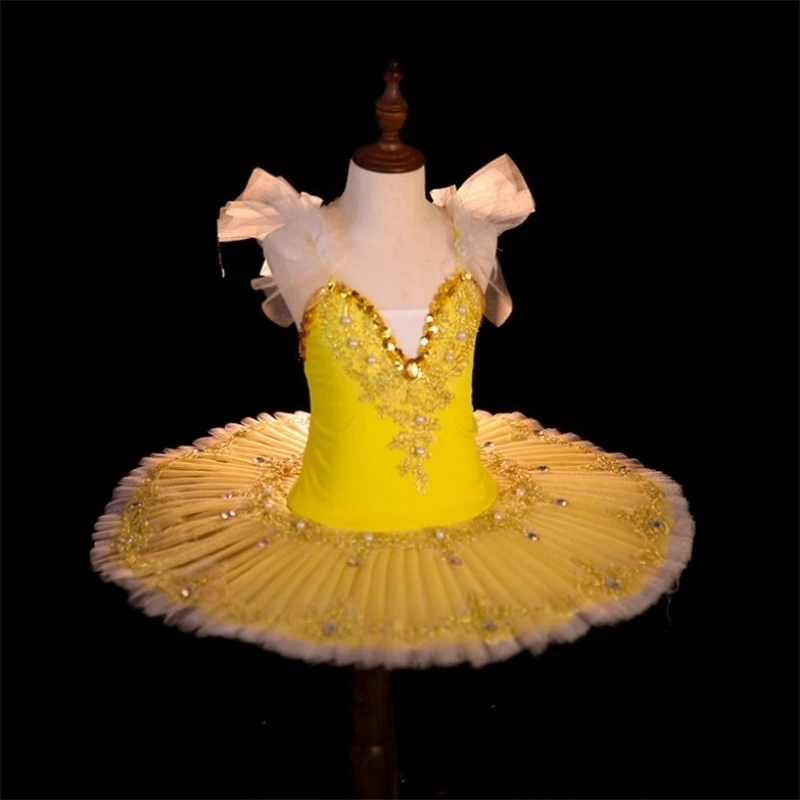 Ballet Tutu Dress Girls Dance Costumes Tutu Skirt Child Performance Ballerinas Pancake Tutu Kids Carnival Jazz Dance