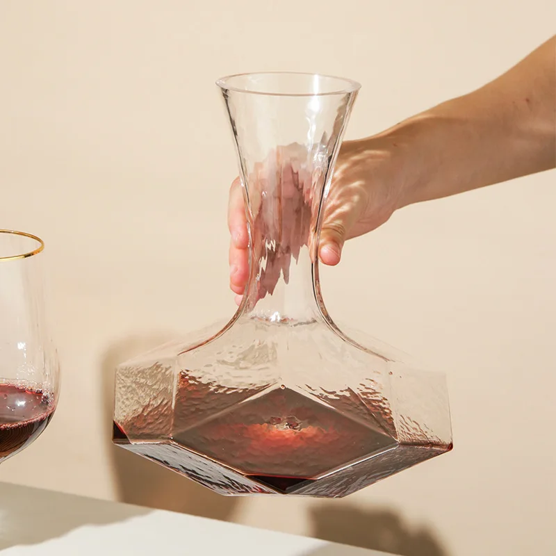 Irregular Wine Decanter Creativity 1450ml Decanter Dispenser Crystal Glass Wine Aerator Mirror Jug Gift Bar Decor Art Glassware wine aerator pourer,wine aerator decanter