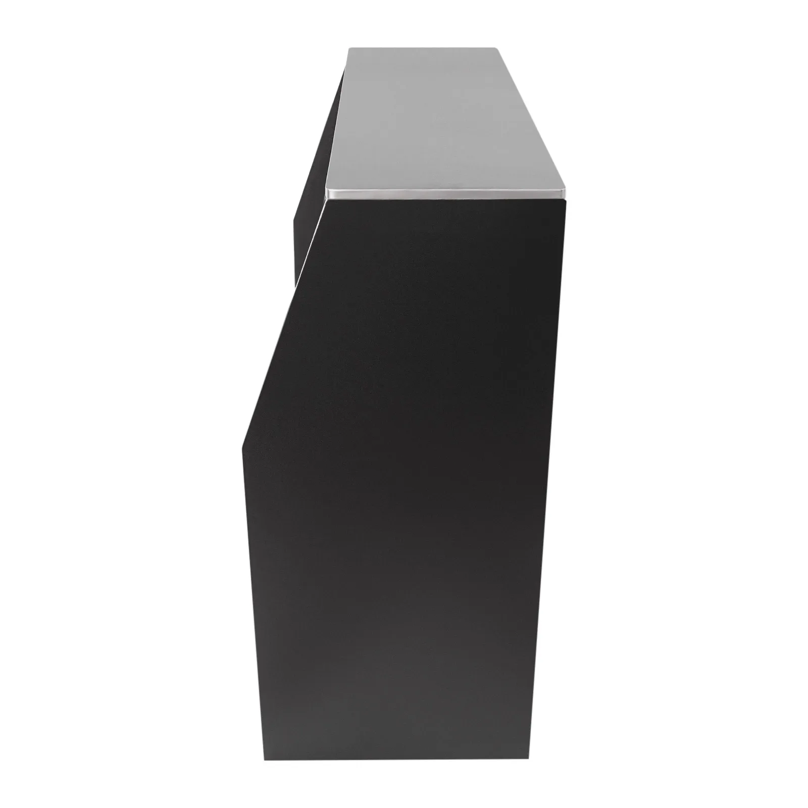 Foldable Bar, Portable Event Bar, Portable Bar Cabinet,Black aluminum double-layer open cabinet