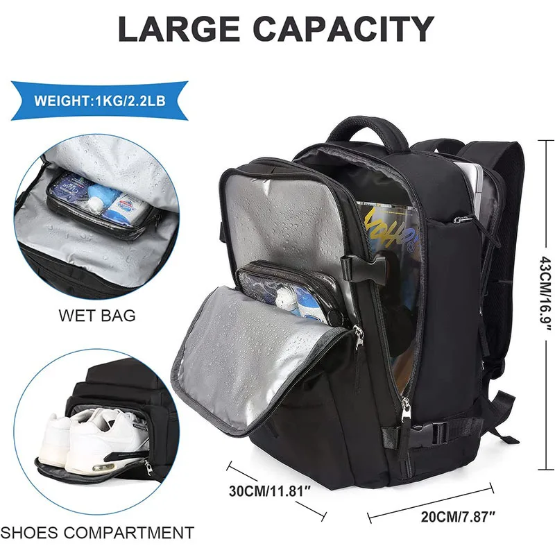 Borsa Trekking Mono Spalla Uomo Zaino Monospalla Uomo Impermeabile - Borsa A Tracolla Antifurto Per Sport E Viaggi Zaino Airbag Zaino Monospalla Anti-furto - 10