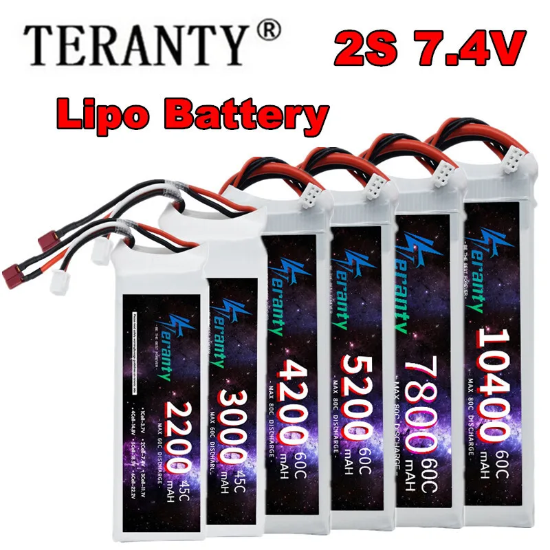 Batterie LiPo 2S 7.4V 1500-2700mAh 45C pour RC - XT60/T Plug