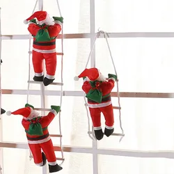 25cm Christmas Santa Claus Climbing Rope Ladder Santa Claus Christmas Tree Decoration Santa Claus Hanging Doll Stair Pendant