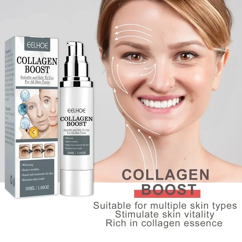 

30ml Anti Aging Collagen Boost Serum Hyaluronic Acid Whitening Essence Oil Moisturizer Facial Spot Dark Wrinkle Removal Cream