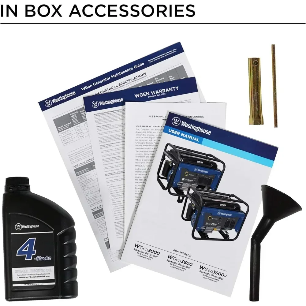 outdoor power equipment 4650 peak watt portable generator, rv ready 30a outlet, gas powered