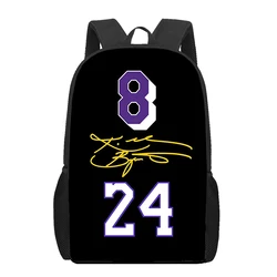kobe-bryant-basketball 3D Print School Bag Set for Teenager Girls Primary Kids Book Bags Children Satchel Mochila Infantil