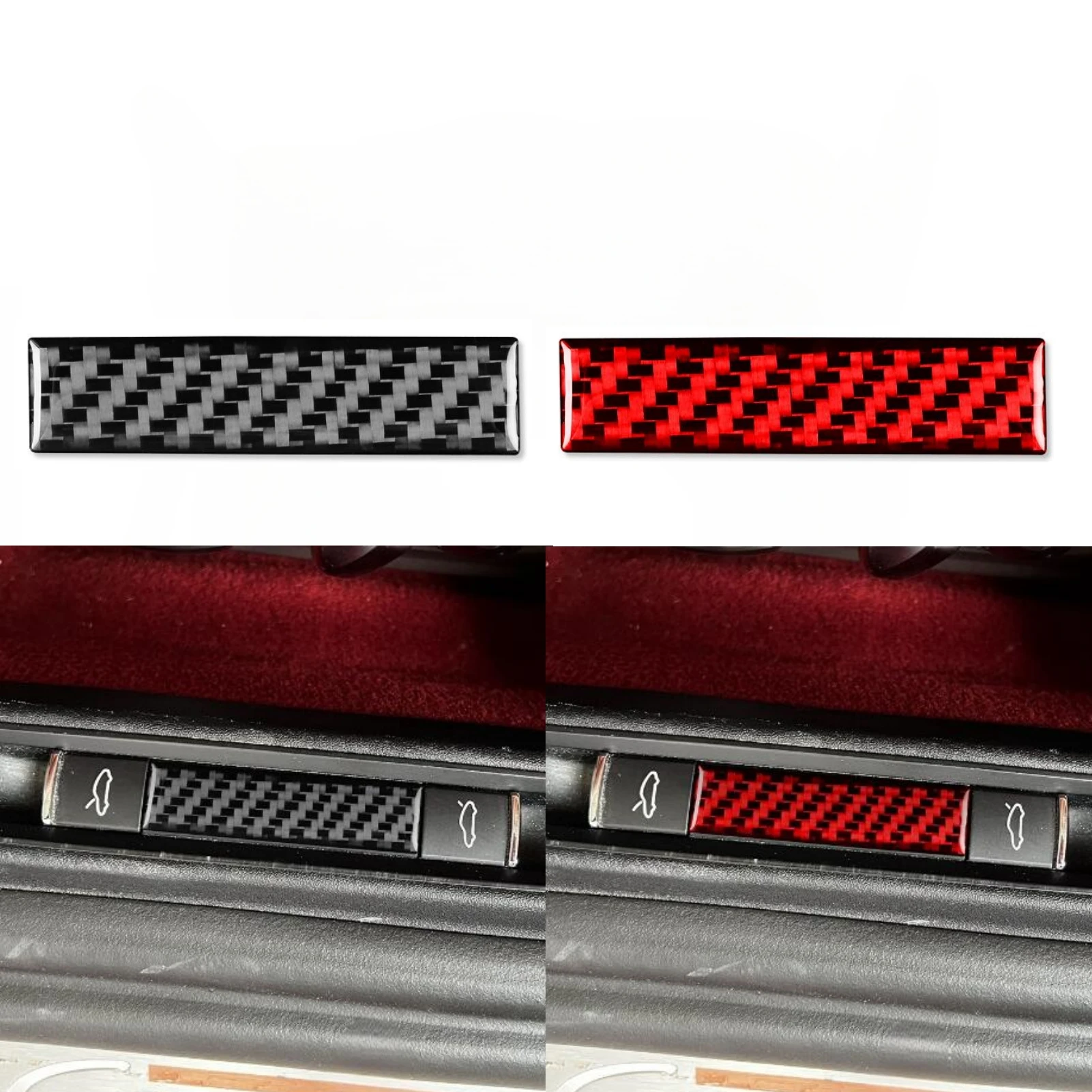 

For Porsche 718 982 Cayman Boxster Spyder Carbon Fiber Front Rear Trunk Panel Decorative Strips Car Interior Decoration Sticker