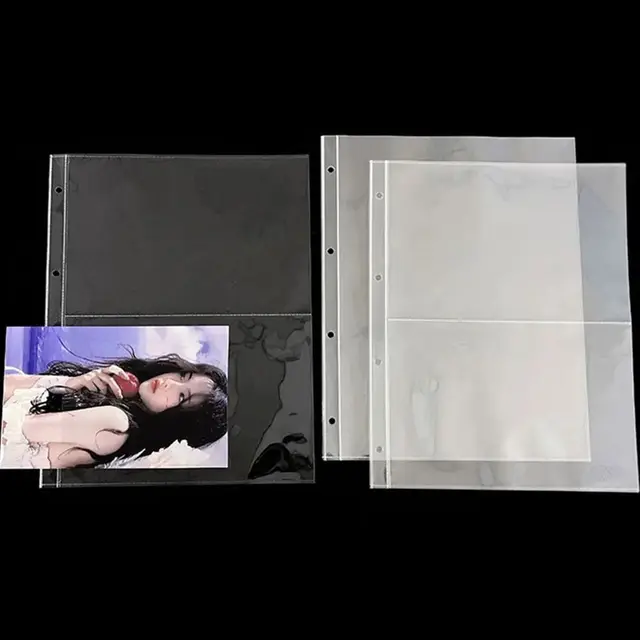 Feuilles de reliure A4 Kpop pour cartes photo, pocommuniste multiples, manchon PP sans acide, recharge d'album photo, carte Liberty, timbre, matrice, rangement de bijoux 3