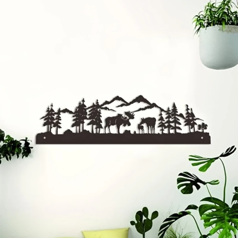 

Home Decoration Metal Crafts Metal Wall Decoration Art Forest Moose Room Interior Ornaments Wall decoration