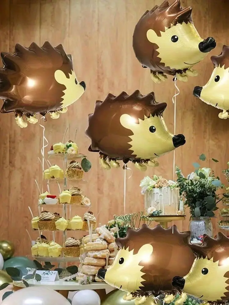 1/2/5 Stück Igel-Luftballons, Igel-Folienballons für Babyparty, Kinder, Jungen, Waldtiere, Thema, Geburtstagsparty-Dekorationen – Detail 8
