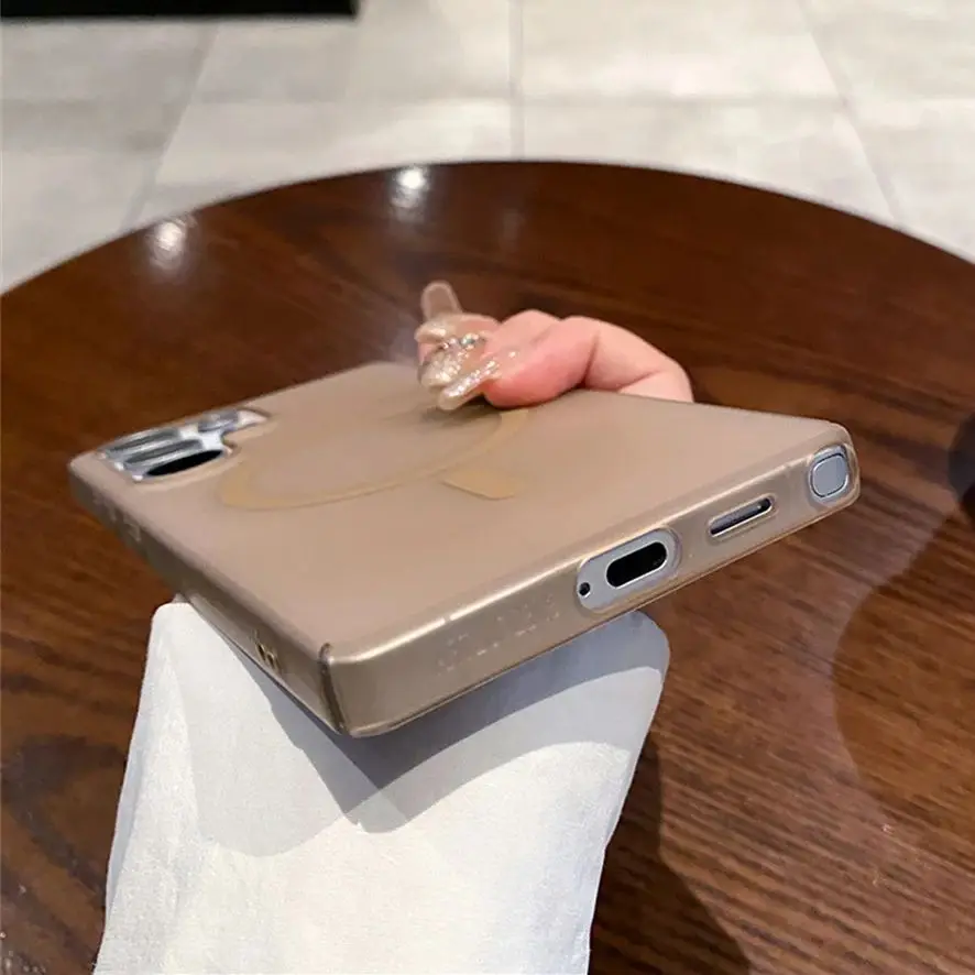 Matte Clear Magnetic Wireless Charging Phone Case