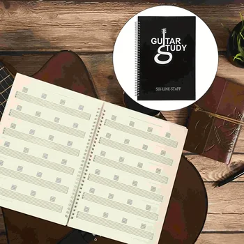 Taccuino da tavolo per chitarra da 50 pagine Schede musicali per chitarra Taccuino per personale manoscritto per composizione di spartiti vuoti per chitarra