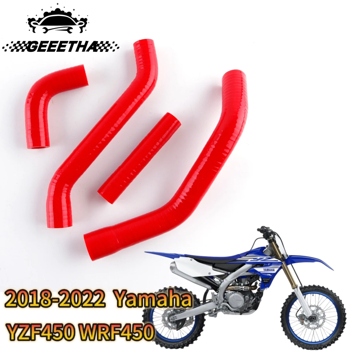 

For 2018-2022 Yamaha YZF 450 YZF450 WRF 450 WRF450 Motorcycle Silicone Radiator Coolant Pipe Tube Hose Kit