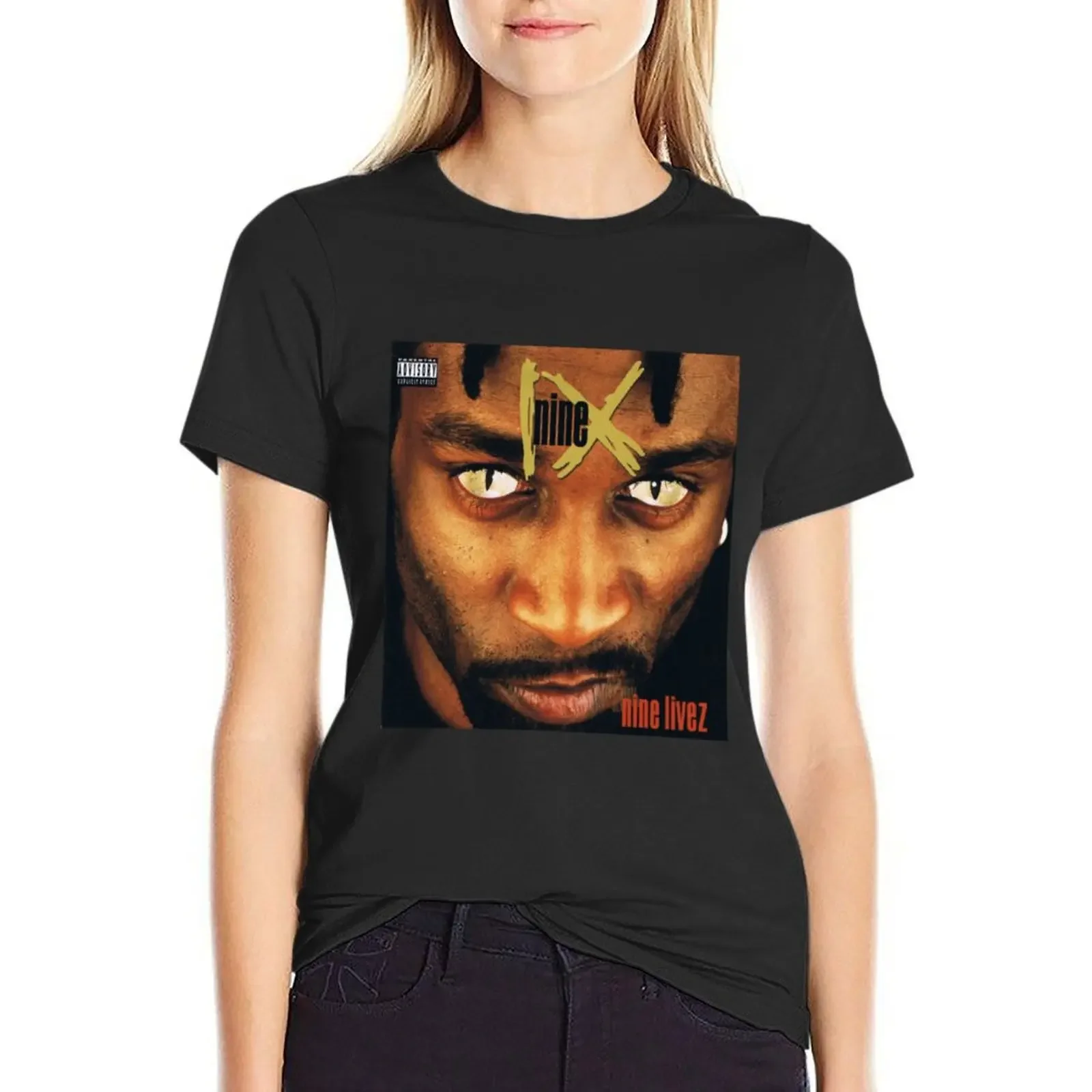 

Nine - Nine Livez 90's Classic Eastcoast Hardcore Hip Hop T-Shirt tees summer top designer clothes Women luxury
