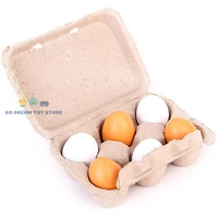 6PCS Eggs With Box Pretend Play Kitchen Toys Food Cooking Learning Educational Baby Toy For Children Simulation Accessories Gift 2