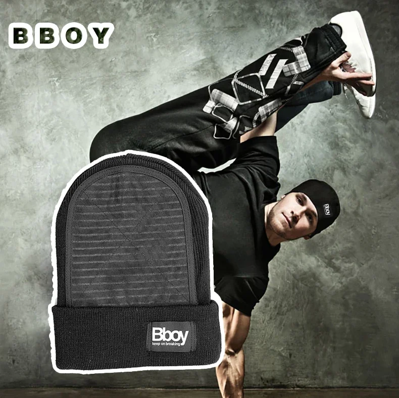 Classic Bboy&bgirl Spin Cap with Bandage Non-slip Wear-resistant Headspin Beanie for Training  Dancing Breakdance Hip Hop Hat