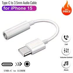 USB Type C to 3.5mm Audio Adapter Cable (White)