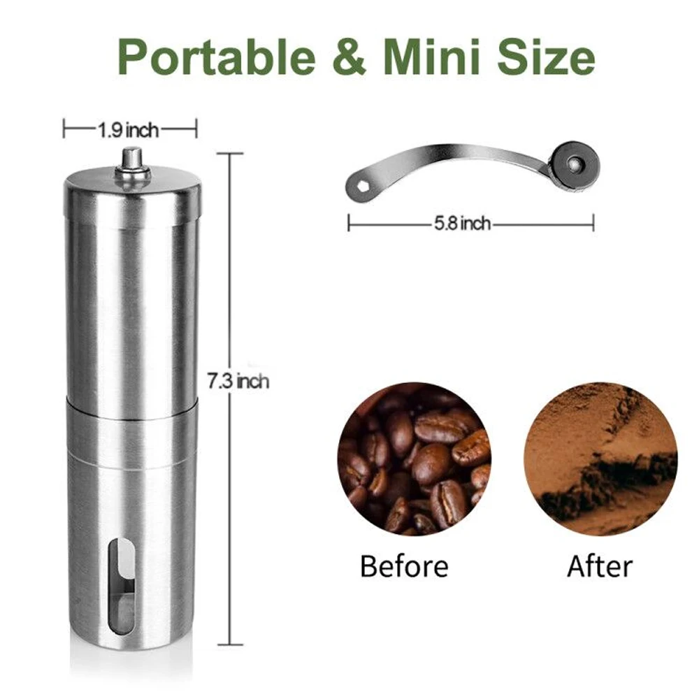 350ML French Press Portable Press Coffee Maker with Coffee Plunger Filter  Tarvel Mug Pot Stainless Steel Manual Coffee Grinder - AliExpress