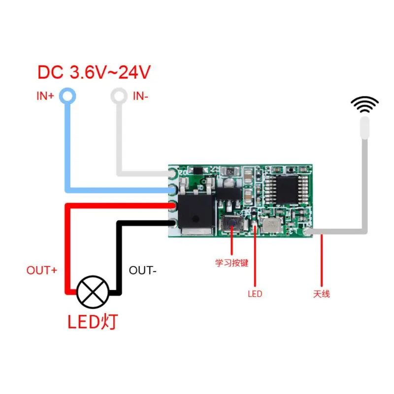 433mhz Universal Christmas Tree LED Light String Mini DC 3.7V 6V 9V 12V 24V  1CH Wireless RF Remote Control Switch Micro Module - AliExpress