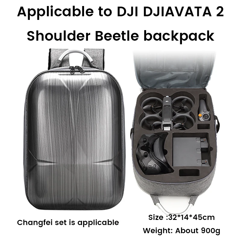 Drone Backpack Storage Bag DJI Avata 2 Large Capacity Hardshell Accessories