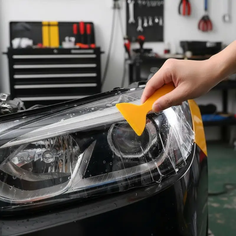 자동차 윈도우 틴팅 도구 윈도우 필름 삼각 스퀴지 헤드라이트 필름 랩 빠른 청소 및 시공 도구 (디테일링 샵용)