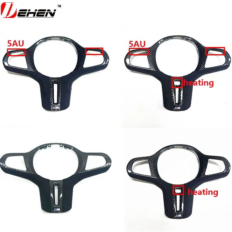 Carbon Fiber Car Steering Wheel Panel Decoration Cover Trim For BMW 1-8 series X3-X7 G20 G26 G30 G05 G29 G12 carbon fiber sticker carbon fiber car stickers