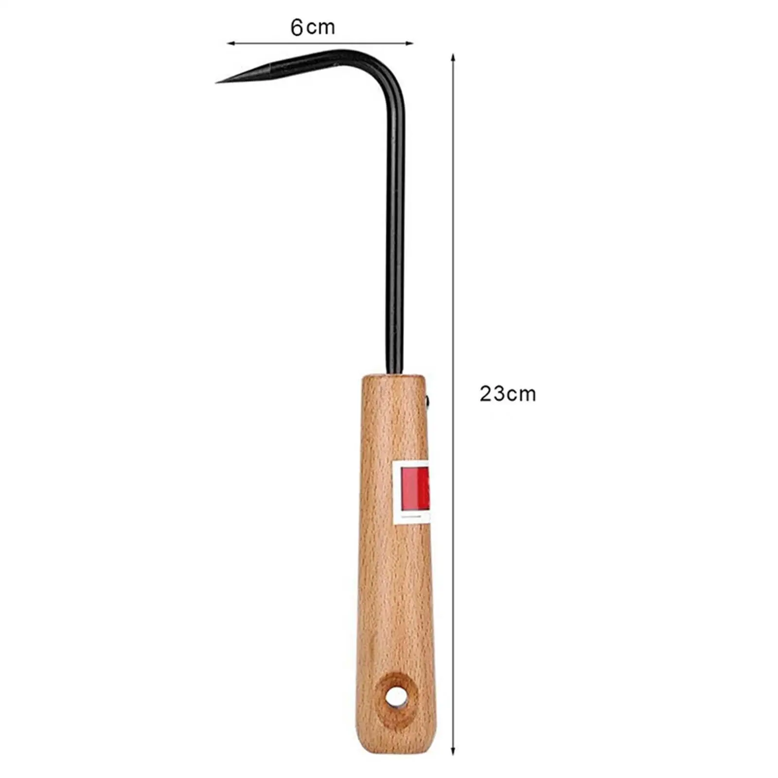 Root Hook Sturdy with Ergonomic Wooden Handle Gardening Tool Root Pick Repotting Tool Japanese Garden for Garden Bonsai Pot