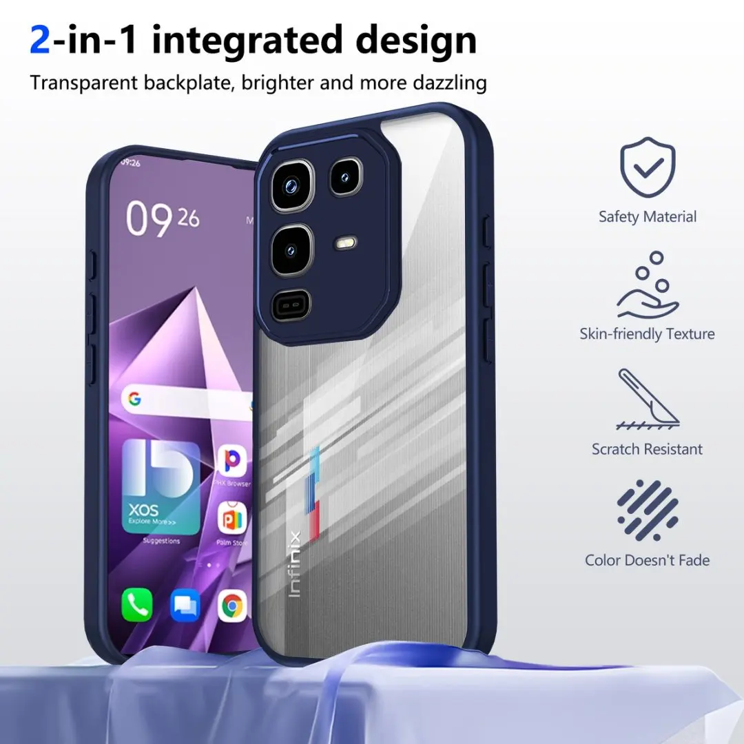 Clear Soft Frame Acrylic Phone Case Cover