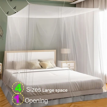 Grand moustiquaire blanche pour Camping, voyage, intérieur et extérieur, chambre à coucher, tente Portable anti-insectes, 1 pièce 1