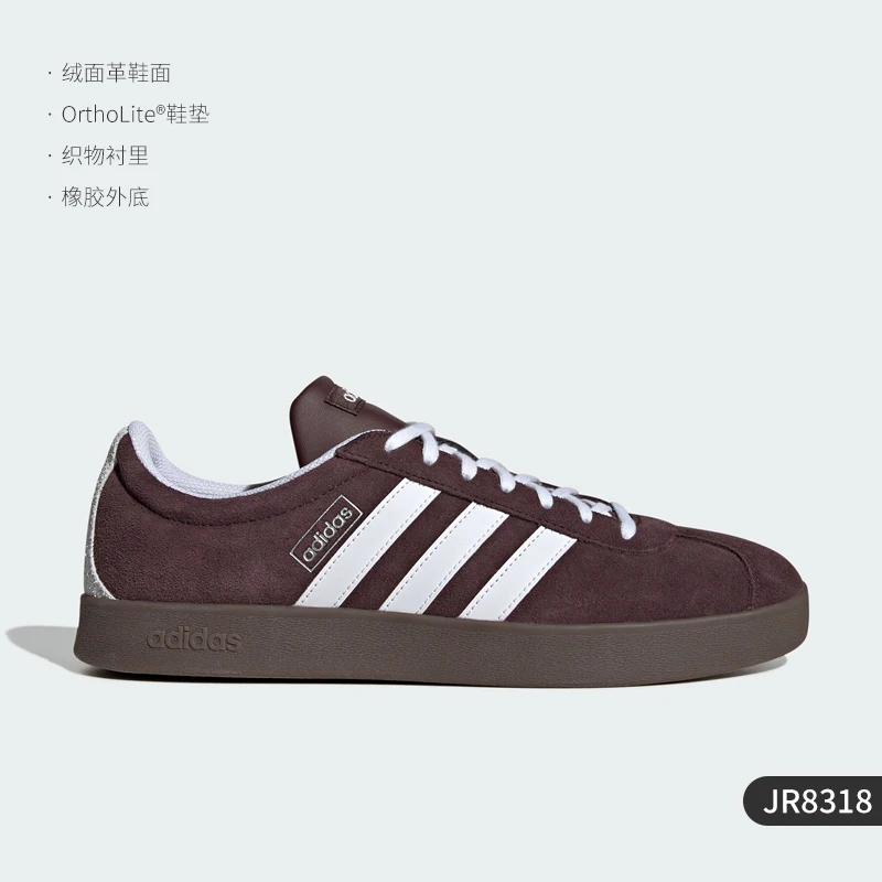 Adidas Oficial Autêntico VL COURT 2.0 Sapatos de mesa retrô masculinos e femininos JR8318