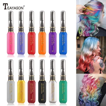 13 Colors Disposable Hair Dye Mascara Convenient Time-saving White Blue Dye Color Pick Dye Color Multi-color Makeup Cosmetics