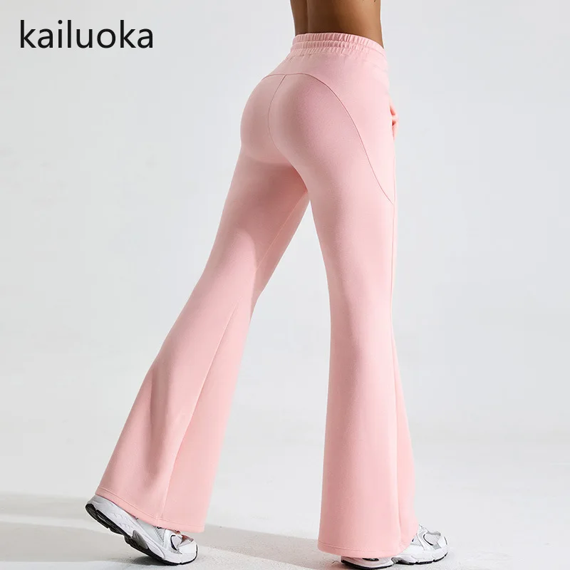 

Running Yoga Pants Slightly Flared Fitness Tight Hip Lifting Quickdrying Breathable High Waist Slim Wide Leg Sports Bell-bottoms