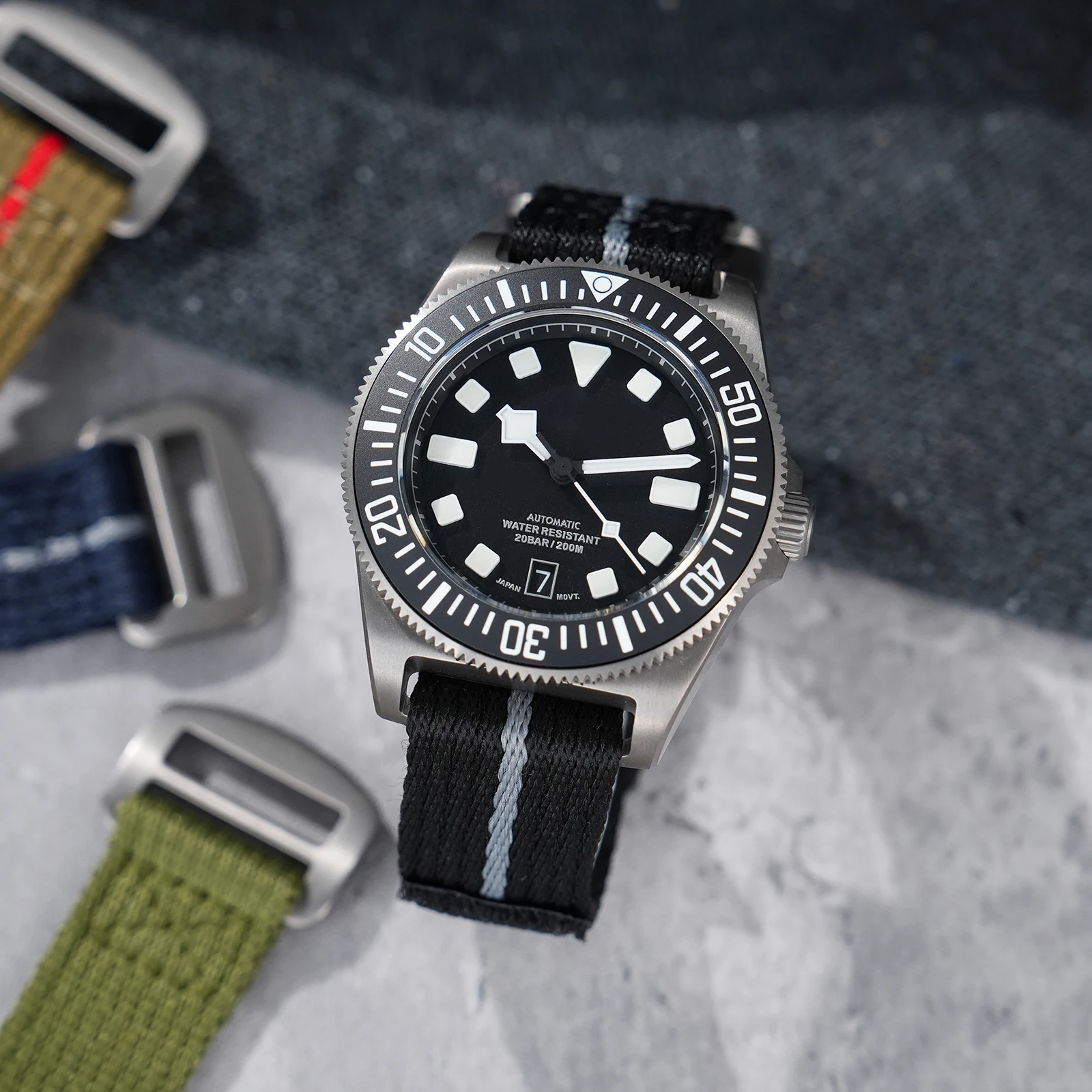 IBENIFIT Titanium Buckle Nylon Sport Watch Strap Bracelet