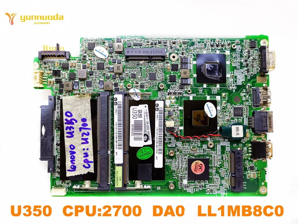 

Оригинальная материнская плата для ноутбука Lenovo U350, U350, CPU2700, DA0LL1MB8C0, протестирована, хорошая Бесплатная доставка