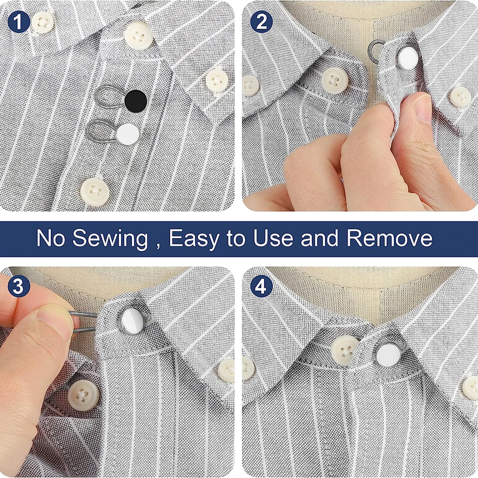 4 Ensembles Boutons De Jean Étoiles, Aucune Couture Requ