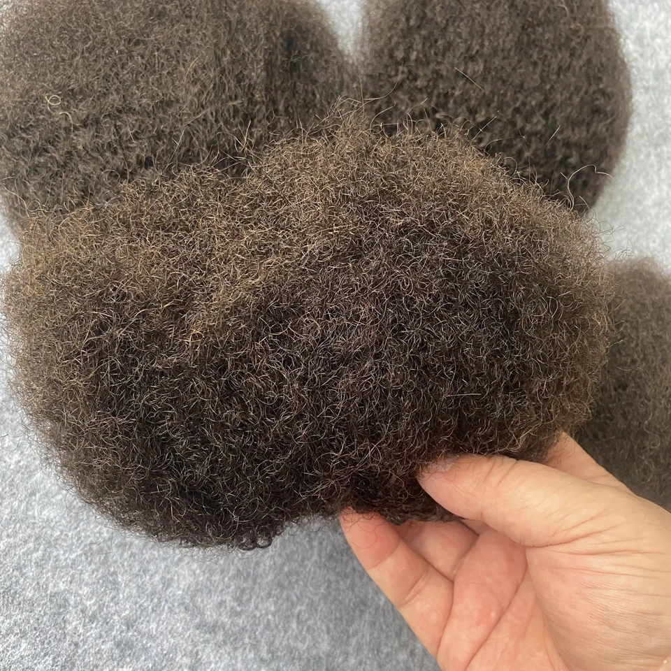 Raw Human Hair Weave Fluffy Bundles Deal Double Drawn Afro Kinky Curly Bundles Natural Black Remy Wavy Hair Extensions 3Bundles - 5