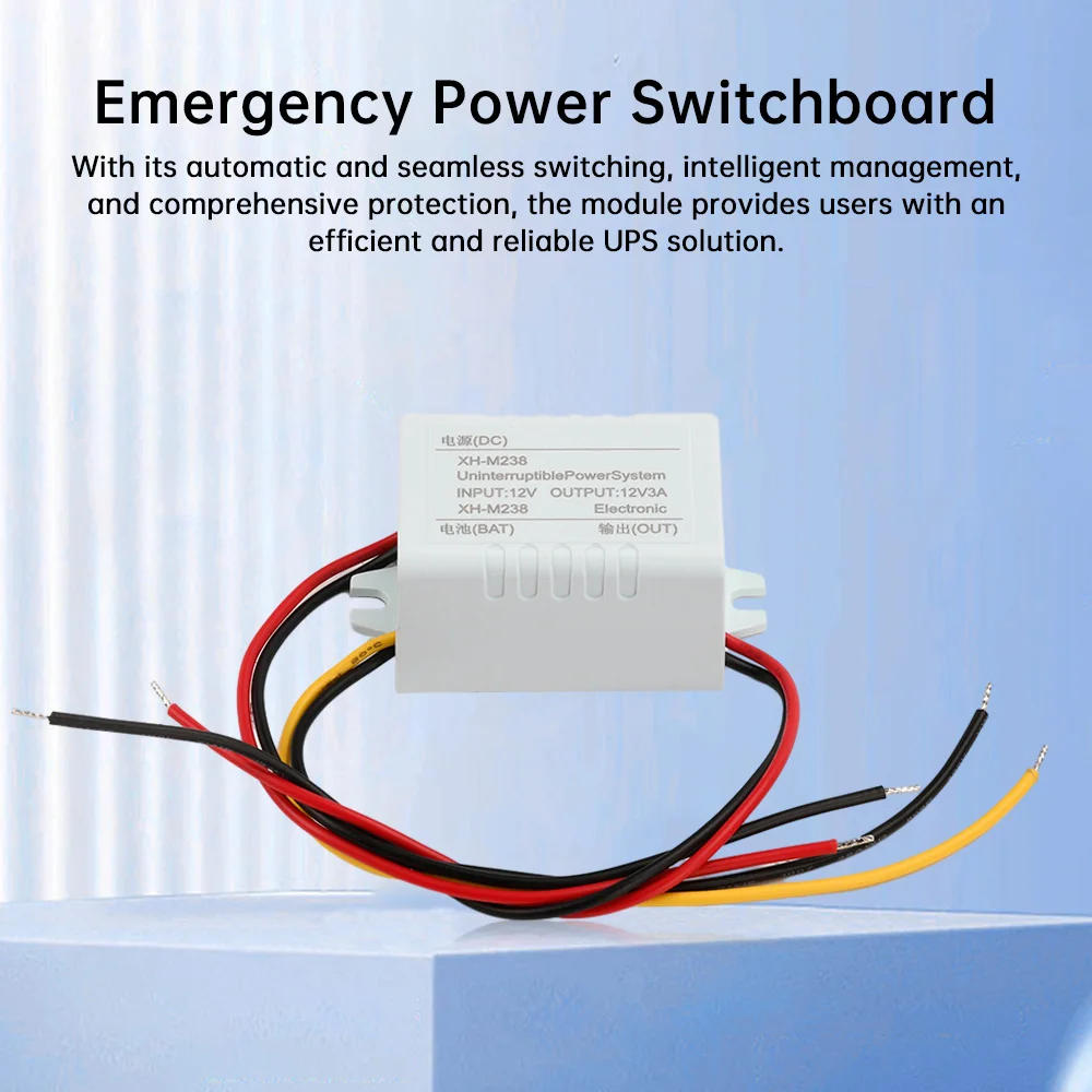Description Picture 5 of itemXH-M238 Power Module Mini UPS Uninterruptible Emergency Power supply Module Switching Power Failure Automatic Switching Battery