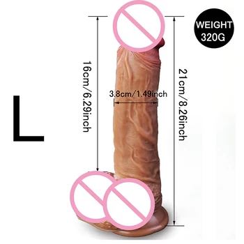 8.3 Inch XXL Realistic Dildo with Powerful Suction CupRealistic Penis Sex Toy Flexible G-spot Dildo with Curved Shaft and Ball 6