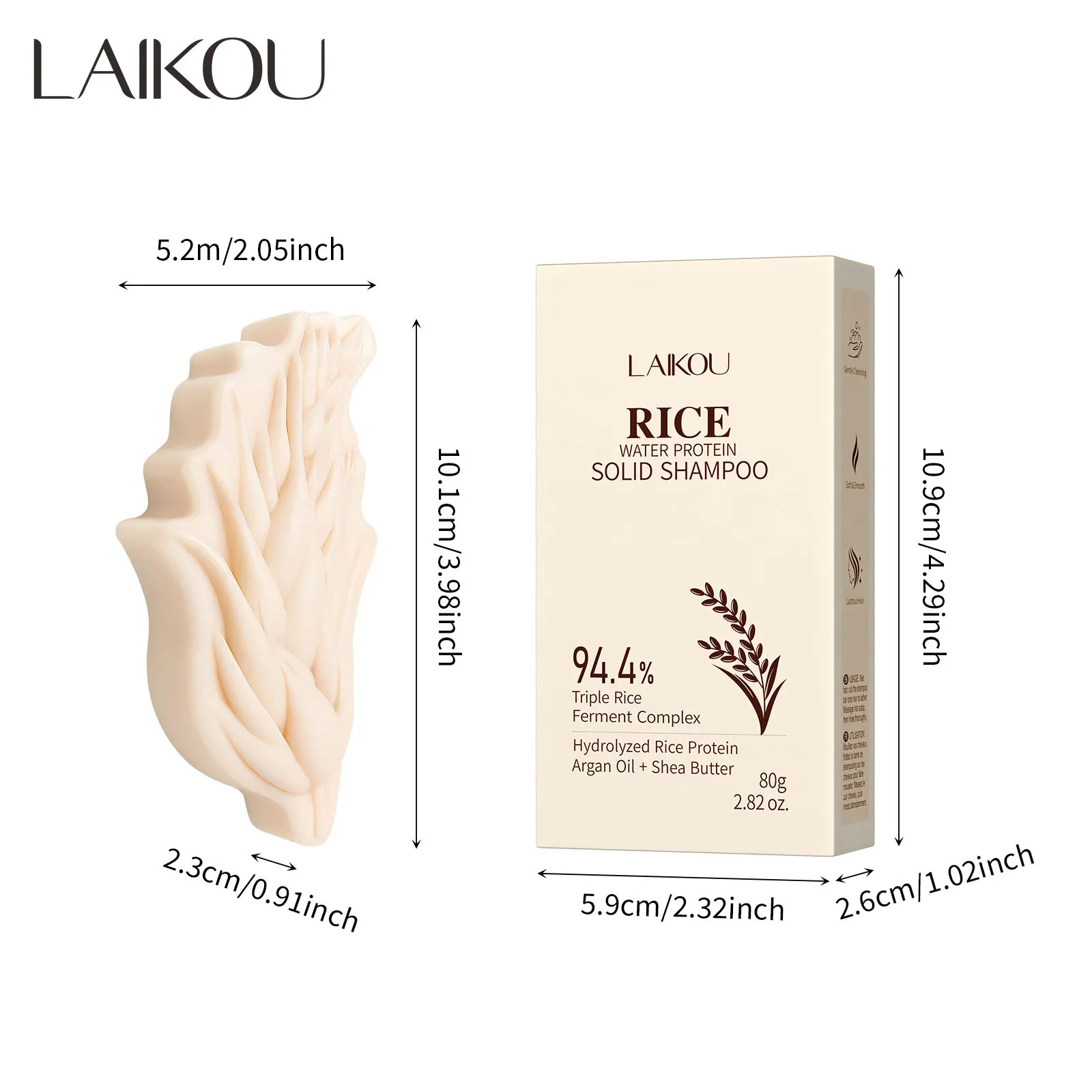 Organic Rice Shampoo Soap Bar Oil Free Conditioning Soap Rice Water Protein Nourishing Anti-loss Hair Hair Growth Soap Bar