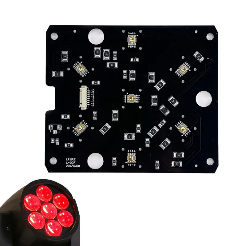 7x12w RGBW 4 in 1 Led Beam Moving Head Stage Light LED Panel Replace Spare Parts