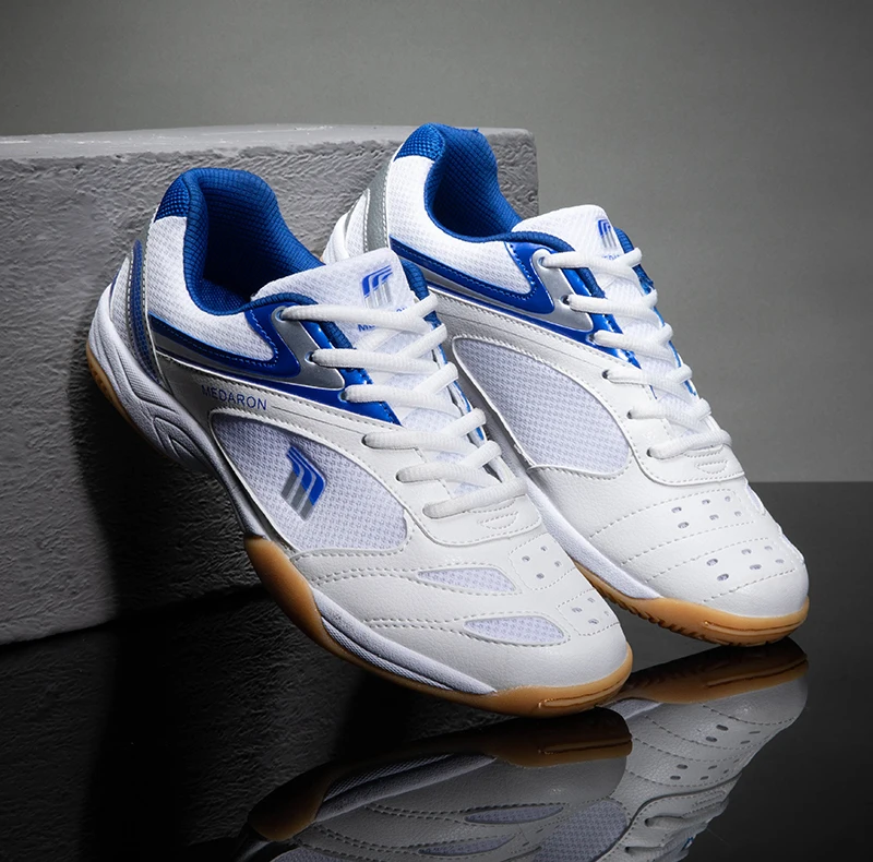 QUAOAR New Professional Table Tennis Shoes Men Women Anti Slip Badmintons for Couples Blue Red Light Weight Badminton Sneakers 3