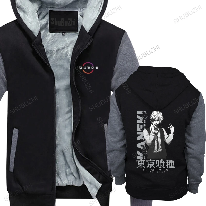 

Handsome Kaneki Ken winter hoody Men Cotton hoodie Print Tokyo Ghoul Harajuku Anime Manga pullover Fashion warm sweatshirt