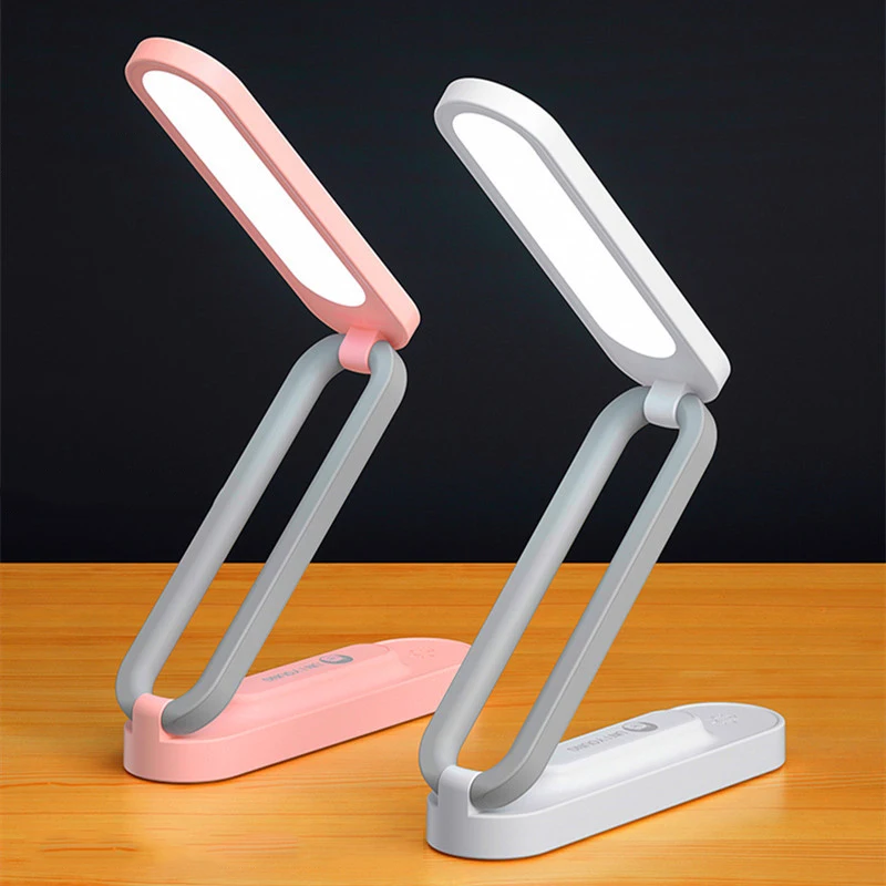 

LED Table Lamp Eye Protection Folding Desk Lamp Rechargeable Touch Dimmable Night Light For Dormitory Bedroom Reading Book Light