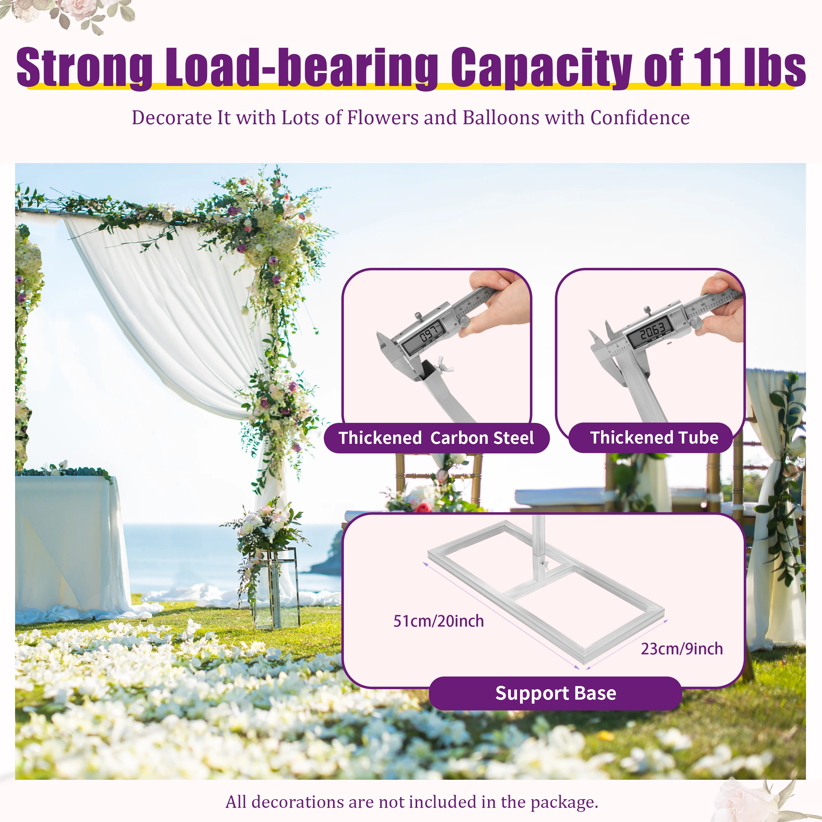 6M x 3M Heavy Duty Wedding Backdrop Stage Stand Pipe & Drape Kit Curtain Frame