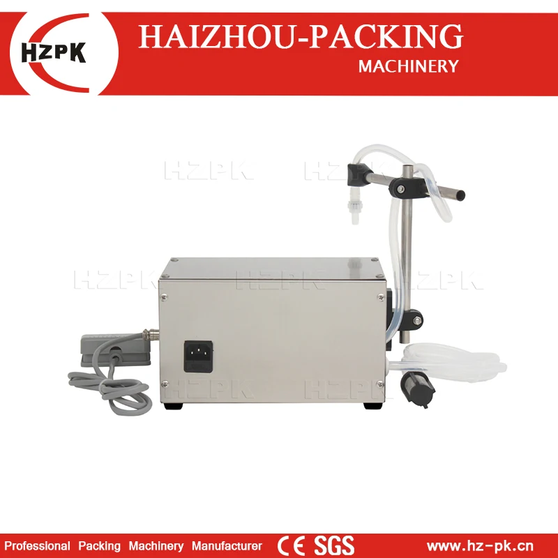 HZPK Hot Sale Mini Digital Filler Stainless Steel Body Material Check Valve Nozzle Silicone Tube Liquid 3000ml Flow Minimum 5ml