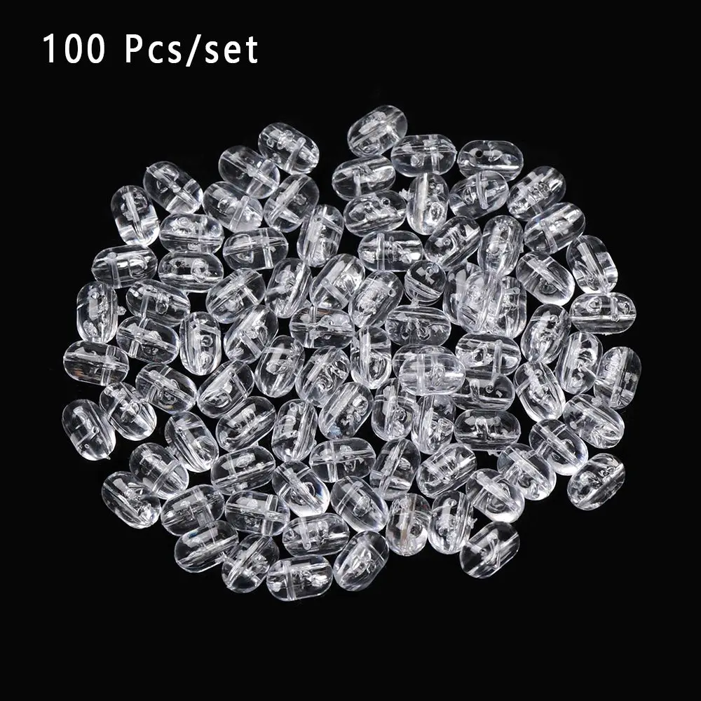 

100 шт., прозрачные бусины для рыбалки