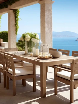 Mobili da esterno, giardino, cortile di hotel di lusso, sedie da pranzo