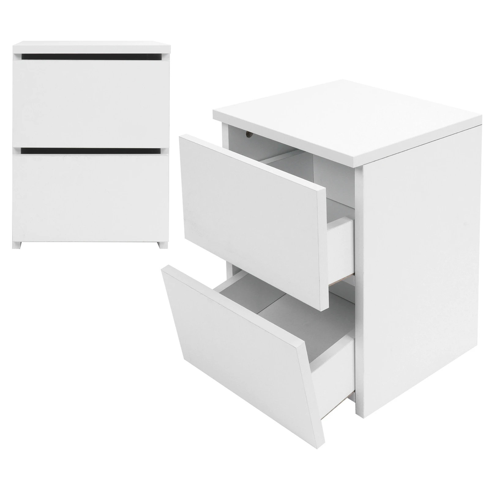 Modern 2-Drawer Bedside Table 4
